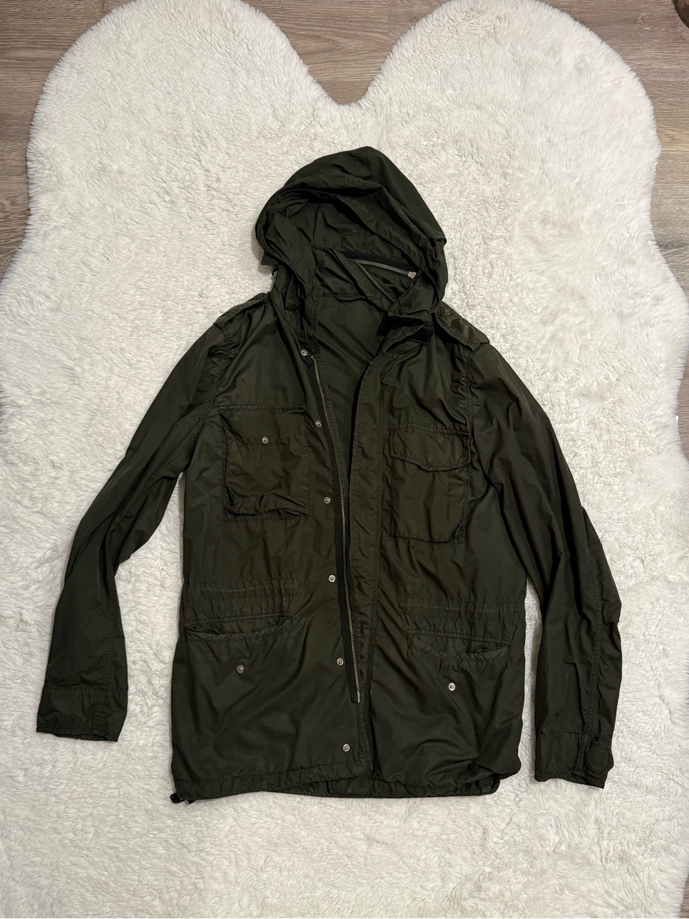 Aspesi Men's Hooded Military-Style Jacket - Olive Green